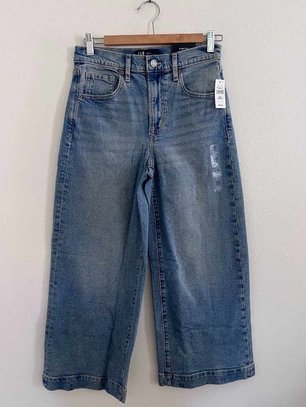 GAP Denim Wide Leg High Rise Crop